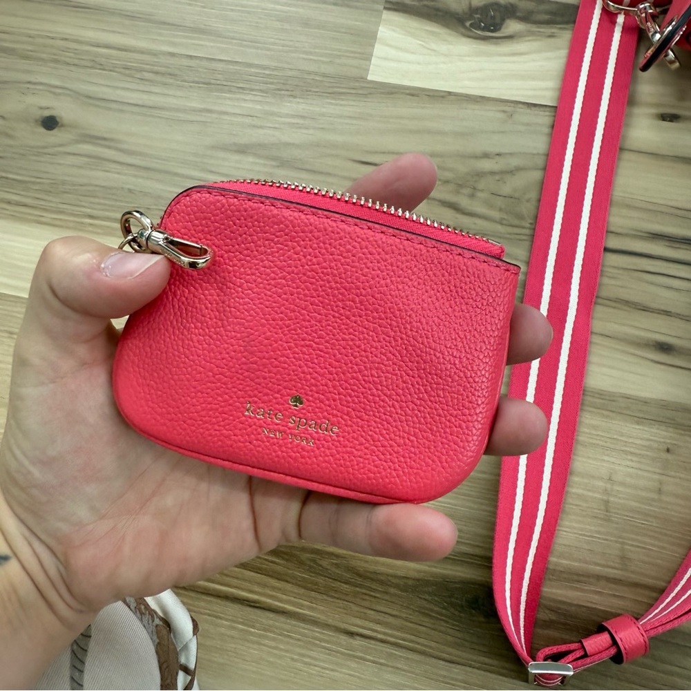 Kate Spade Vibrant Pink Crossbody Bag with Coin Pouch - Picture 12 of 14
